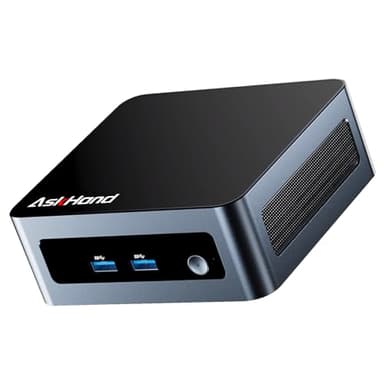 AskHand Mini PC AMD Ryzen 7 5700U (8 núcleos 16 Hilos, hasta 4,3 GHz) 16 GB DDR4 RAM 512 GB PCIE 3.0 SSD, Compatible con Windows 11 Pro/WiFi 6/BT-5.2 /USB*4/USB-C /2*HDMI, 4K@60Hz Pantalla Triple