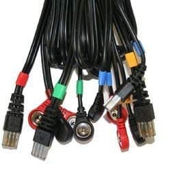 Compex - Juego de 4 cables de Snap 8P para electroestimuladores Mi-Sport 500, Mi-Fitness Trainer