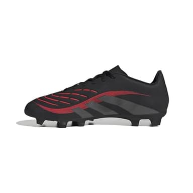 adidas Predator Club Firm Multi Ground Football Boots, Botas de fútbol Unisex Adulto, Core Black/Grey Four/Lucid Red, 43 1/3 EU
