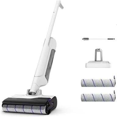 Rowenta X-Clean 10, Fregona Eléctrica Sin Cable con Tecnología Wet & Dry, Autolimpieza y Secado Automático, tecnología Dual Edge, ligera, flexible, gran autonomía y pantalla LED, GZ7540WO