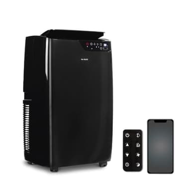Mc HAUS Artic-460 BLACK - Aire acondicionado portátil, WIFI APP, 12000 BTU/h, 3026 frigorías, con calefacción, 3,5kW, clase A, ≥ 43m²