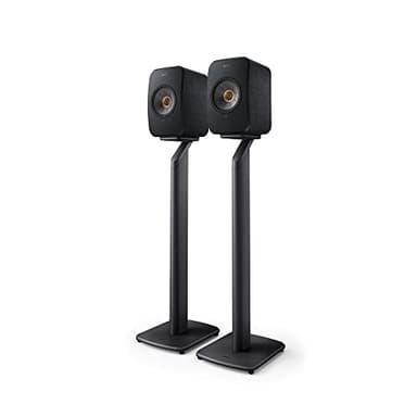 KEF LSX & LSX II S1 Floor Stand Par Gris, Soporte de Altavoz de Aluminio con organización de Cables integrada y Puntas para LSX