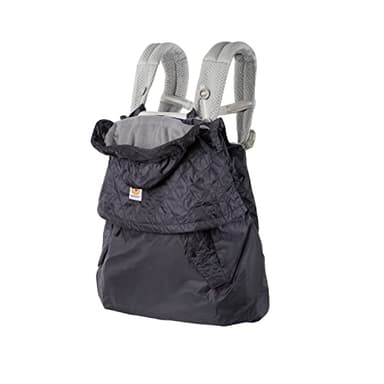 Ergobaby Funda de invierno repelente al agua para todo tipo de clima, protección contra la lluvia y el frío con forro polar para todas las mochilas portabebés, Charcoal