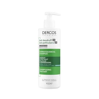 Vichy Champú Anticaspa, Cabellos Grasos, Elimina la Caspa y Reduce los Picores, Cuero Cabelludo Limpio y Sano, Doble Eficacia, Unisex, Dercos Technique, 390 ml