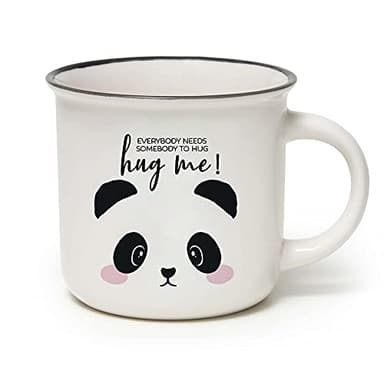 Legami -Taza Cup-puccino, Tema Panda, Porcelana New Bone China, Take a Break Collection, multicolor, 350 ml de Capacidad