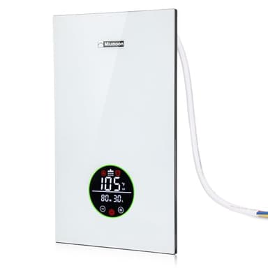 Calentador de agua eléctrico sin tanque mejorado de 11 kw 240 V para ducha residencial de toda la casa, calentador de agua caliente instantáneo sin fin con modulación automática para ahorrar uso de