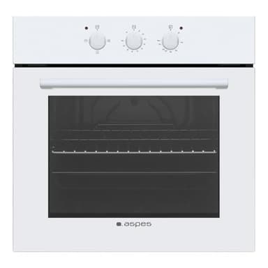 Aspes Horno Multifunción Básico Blanco AH3800EB. Capacidad 76 Litros, 2300W, 3 Programas, Interior Esmaltado, Fácil Limpieza, Eficiencia Energética Clase A