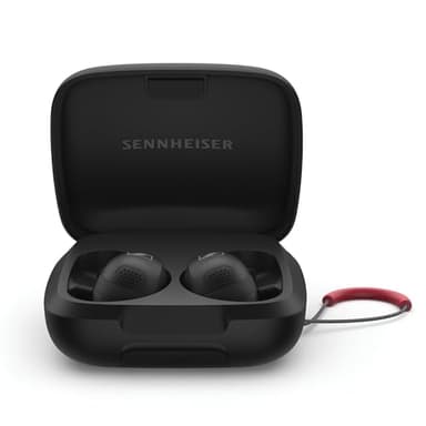 Sennheiser Momentum Sport Auriculares con Ajuste de Sonido Deportivo y ANC adaptativo, Ajuste Seguro, 24 Horas de duración de la batería - Negro