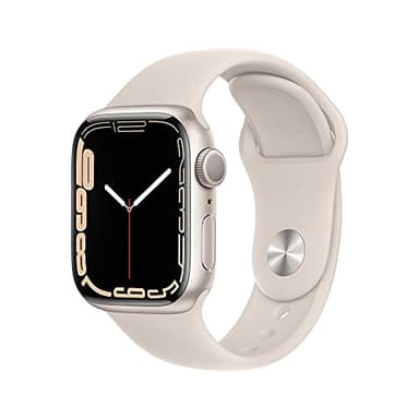 Apple Watch Series 7 (GPS, 41MM) - Caja de Aluminio Blanco Estrella con Banda Deportiva Blanco Estrella (Reacondicionado)