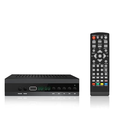 2025 Nuevo Español TDT Decodificador TV DVB-T T2 H265 HEVC FTA Full HD PVR, USB, HDMI, SCART, Sintonizador de TV Digital Terrestre, Receptor Digital de Alta definición Full HD 1080p