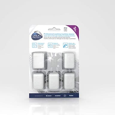CARE + PROTECT Tabletas de Limpieza para Lavadora, Filtros y Cesta, Elimina la Suciedad y los Olores, 5 Tabletas, Aroma a Lavanda