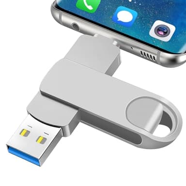 LZKNZT Memoria USB C 512GB Pendrive Tipo C y USB OTG 2 en 1 Portátil Impermeable Dual Pen Drive USB C Metal Alta Capacidad Memory Stick para Smartphones,Android, Pc, Tabletas