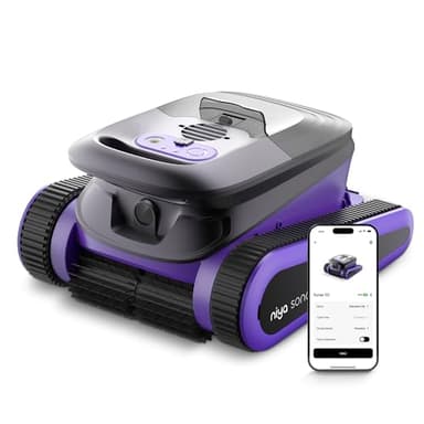 Niya Sonar 50 Limpiafondos Sin Cable de los Creadores de Dolphin, para Piscinas de hasta 12m, Cepillado Intenso de la Línea de flotación