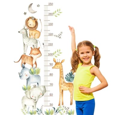 Pegatina de Tabla de Altura,50 x 150cm Medidor Altura Niños Adhesivos,Tabla de Estatura para Niños,Tabla de Crecimiento Infantil,Listón de Medición para Niños,Tabla de Altura para Niños
