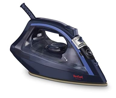 Tefal Virtuo FV1739 Plancha de vapor 2000 W, no necesita configuración, golpe de vapor 90 gr/min, vapor continuo de 24 gr/min con suela cerámica, anti-cal y anti-goteo, para todo tipo de ropa, Blanco
