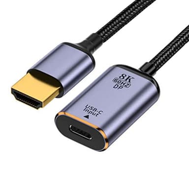chenyang CY Cable USB C a HDMI, USB tipo C hembra de entrada a HDMI macho de salida HDTV Cable 8K@60hz 4K@120hz para Tablet Phone Laptop