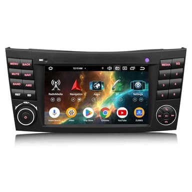 GONFEN 8-Núcleos Android 14 Autoradio Dab+ Radio de Coche para Mercedes Benz E-Clase W211 CLS Clase W219 GPS 4GB + 64GB Navegación Estéreo Inalámbrico CarPlay Android Auto WiFi 4G USB Bluetooth DSP FM