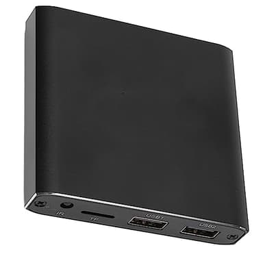 Reproductor Multimedia 4K con Control Remoto, Reproductor Multimedia 4K Ultra HD para Unidades USB y Tarjetas SD, Reproduce Video/Imagen/música 4K/UHD 30 Fps (Enchufe de la UE)