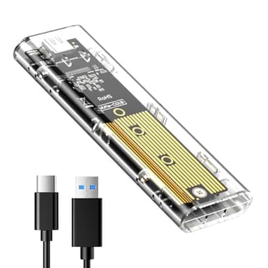 Carcasa M.2 Carcasa nvme m.2 Carcasa ssd m2 nvme,Carcasa Disco Duro ssd Caja Disco Duro Lector Disco Duro 10Gbps USB3.1 Gen2 para Discos Duros 2230/2242/2260/2280 M-Key M.2 con UASP