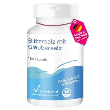 Sulfato de Magnesio y Sodio – Epsom Salt – 180 cápsulas | Vitamintrend®