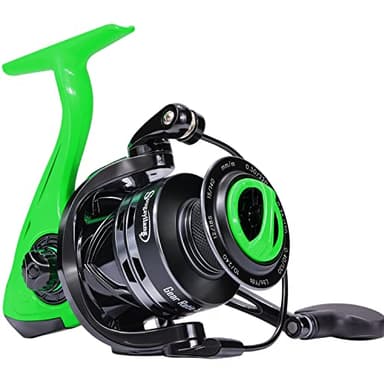 Sougayilang Carrete de pesca giratorio, 5.2:1 carrete giratorio de alta velocidad, ligero 11+1BB ultra suave para agua salada o agua dulce - GT1000