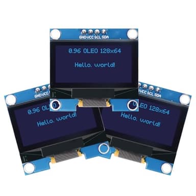 0,96 Pulgadas OLED Display Módulo Binghe 3 Piezas OLED I2c Display Módulo OLED Display con 128 x 64 Pixeles Comunicazione I2C IIC Compatible con Arduino