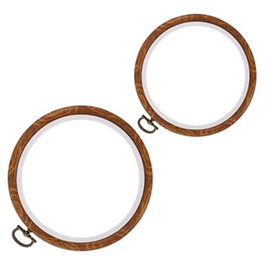 SEWACC 2 Piezas Círculo De Bordado Rueda De Bordado Aros De Plástico Para Bordar Marcos Redondos Aro Artesanal Telar De Bordado Aro Bordado Bastidor De Bordado Tridimensional Páginas