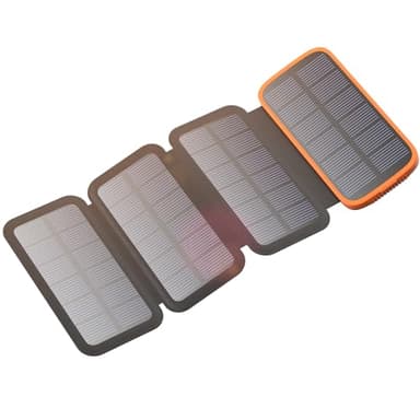 Hiluckey Banco de energía Solar de 10000 mAh Integrado en 4 Paneles de 15 W, Cargador Solar de Carga rápida para Exteriores, Paquete de batería Extensible para iPhone 15/15 Plus/15 Pro/15 Pro MAX,