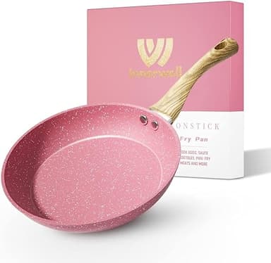 Innerwell Rosa Sartenes Antiadherentes 20cm Sartenes Induccion Sartén sin PFOA Apta Para Todo Tipo de Cocinas Duradero y Seguro