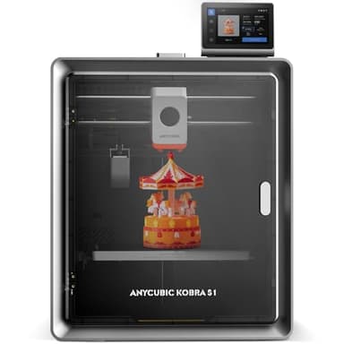 Anycubic Kobra S1 Impresora 3D con Estructura CoreXY Cerrada, Impresión Multicolor (4 a 8 Colores),Máximo 600mm/s de Alta Velocidad,Habilitación AI Mejorada, Realiza una Impresión Suave, 250*250*250mm