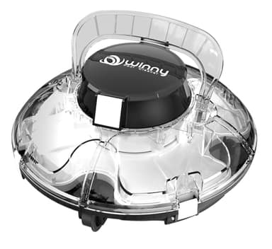 Winny Pool Cleaner Robot Aspirador De Piscina InaláMbrico, Doble FiltracióN, Potente SuccióN, Estacionamiento AutomáTico, para Piscinas Planas De hasta 60 M²（Gris）