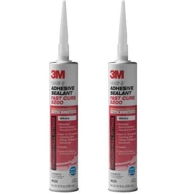 3M 06520 White Marine 5200 sellador de secado rápido, cartucho de 10 onzas líquidas, 2 unidades