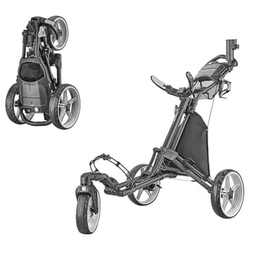 Caddytek CaddyLite One-Giratorio V8, Gris Oscuro Carrito de Empuje de Golf, Unisex-Adulto, Negro, Talla única