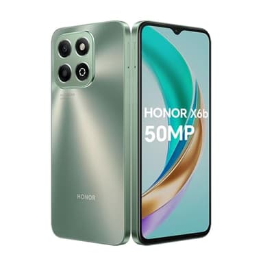 HONOR X6b 4G Smartphone 4GB 128GB, Cámara de 50MP, 5200mAh Batería, 6.56" 90Hz TFTLCD, Android 14, Dual Sim, NFC, Verde