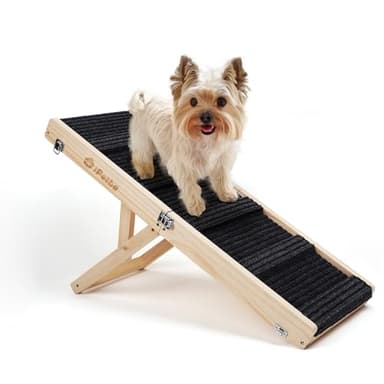 iPetba Rampa para Perros Pequeños Escalera para Perros para Cama y Sofá Plegable y Ajustable 53 cm