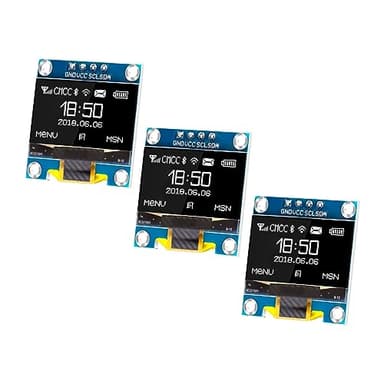 APKLVSR 3 módulos de pantalla OLED de 0,96 pulgadas, módulo de pantalla OLED de 0,96 pulgadas, módulo I2C IIC 12864, 128 x 64, controlador de placa de pantalla IIC I2C, serie autoluminosa compatible