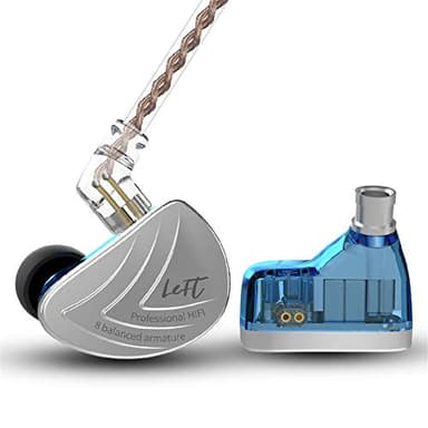 Yinyoo KZ AS16 Auriculares 8 equilibrado Armadure Auriculares para Audifonos, Auriculares In Ear Monitor con 2pin Auriculares Cable Desmontable(Azul con Mic)