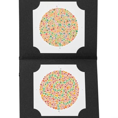 SMZhomeone Ishihara Test Chart Books 38 Placas con lentes de optometría Libro de prueba profesional con cuatro placas de prueba especiales para detección de visión