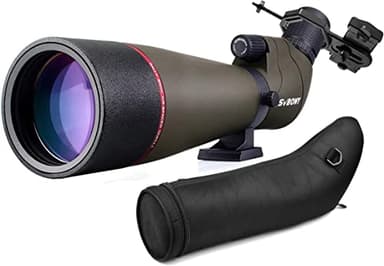 Svbony SV13 20-60x80 Telescopio Terrestre con Adaptador Teléfono, Impermeable Óptica FMC Porro Prisma Catalejos Spotting Scope Bolsa de Transporte para Observación de Aves, Tiro al Blanco