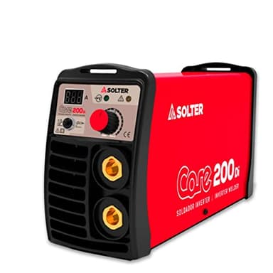 Solter - Soldador Inverter CORE 200Di, 200A de Potencia, Ciclo de Trabajo Profesional MMA y TIG Lift-Arc Tecnología Nanocrystaline con Accesorios