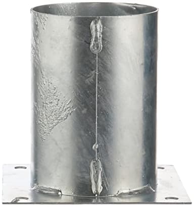 Alberts 211707 Anclaje sobre base, Para postes de madera cuadrados y redondos, Galvanizado en caliente, Ø101 mm