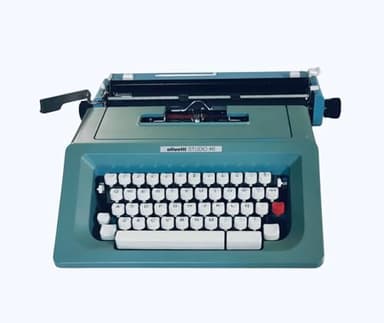 Máquina de Escribir Vintage Olivetti Studio 46 - Teclado en Castellano Revisada y Puesta a Punto por un Profesional. Funciona Perfectamente. Ideal para Coleccionismo y Uso Personal.