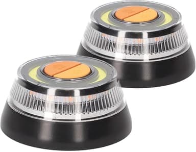 PMK GRUPO Luz V16 Holomogada DGT [2Uds] | Luz Emergencia Coche Averia o Accidente [Visibilidad 1 Km] | Linterna con Base Imantada o Gancho para Colgar de Activación Sencilla IDIADA PC21020081