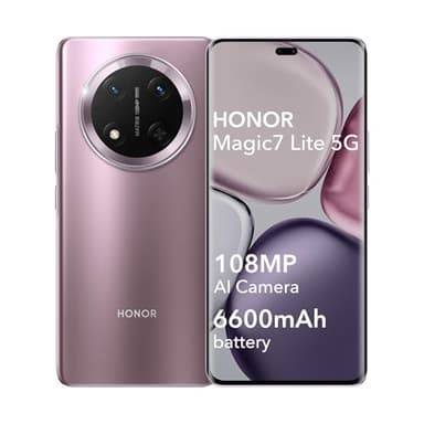 HONOR Magic7 Lite 5G Smartphone 8GB 256GB, Pantalla Curva AMOLED de 6,78" 120Hz, Cámara de 108MP, Android 14, Dual Sim, Google Play, NFC, Violeta