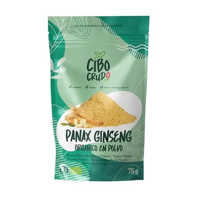 Panax Ginseng Rojo Orgánico - 75g. Contiene Proteínas y Fibras Ginsenósidos. Conocido Como Ginseng Coreano o Asiático.