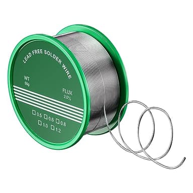 Magrimaxio estaño para soldar electronica, alambre de soldadura sin plomo, Hilo Soldadura con núcleo de colofonia, Sn99.3 Cu0.7, 50g/0.8mm, para Soldadura Eléctrica Componentes Electrónica Reparación