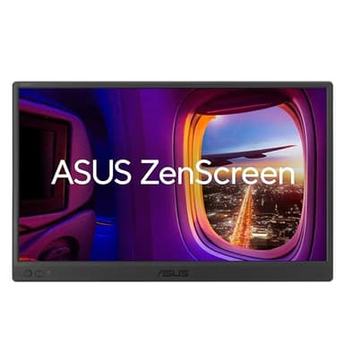 ASUS ZenScreen MB169CK - Monitor USB portátil de 16 Pulgadas (15.6 Pulgadas Visible), Full HD, IPS, Doble USB Tipo C, Mini-HDMI, sin Parpadeo, Filtro de luz Azul, Superficie antirreflejos, Soporte de