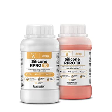 Silicona para moldes 1:1 R PRO 10, Silicona Líquida para la Fabricación de Moldes de Silicona, No Tóxica Y Rápida, Caucho Silicona para Moldes de Resina,silicona para hacer moldes (500 gr)