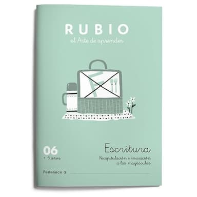 Escritura 06 | RUBIO | +5 años | Caligrafía recapitulación e iniciación a las mayúsculas