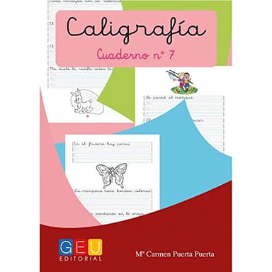 Caligrafía Montessori Cuaderno 7 [Español]: Caligrafía Educación Primaria (Caligrafia Montessori Niños 6 a 7 años)